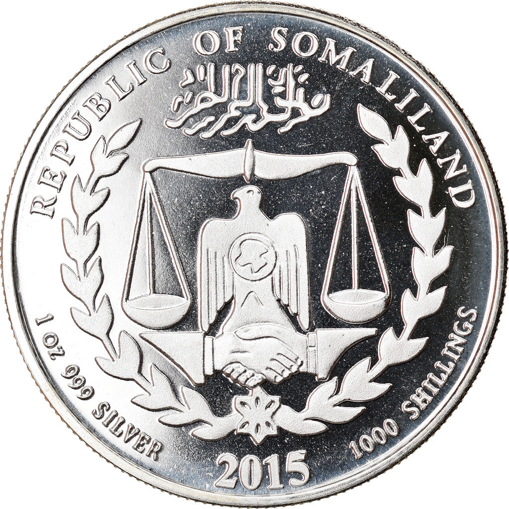 Coin, Somaliland, Year of the Sheep, 1000 Shillings, 2015, MS(65-70), Silver