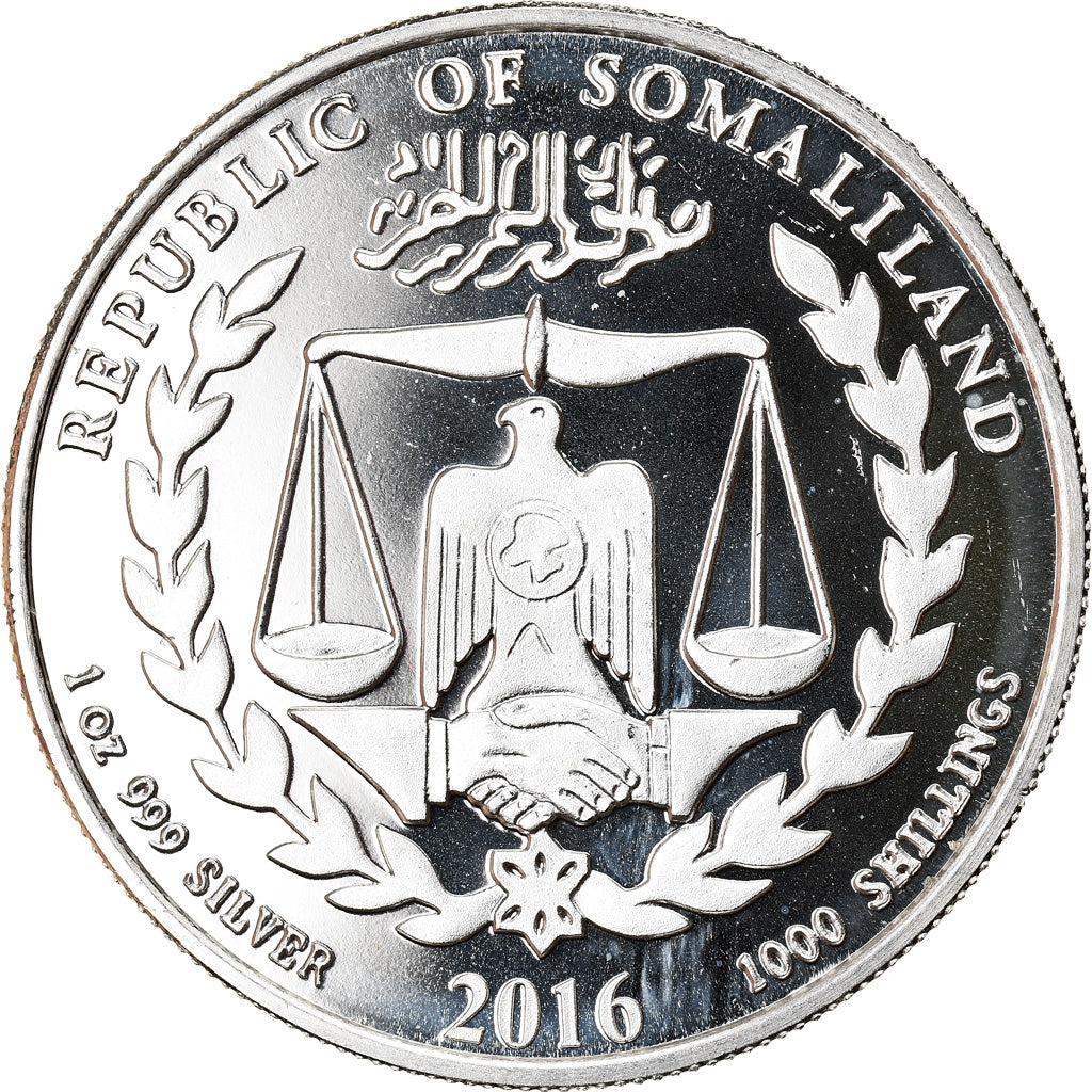 Monnaie, Somaliland, Année du Singe, 1000 Shillings, 2016, FDC, Argent