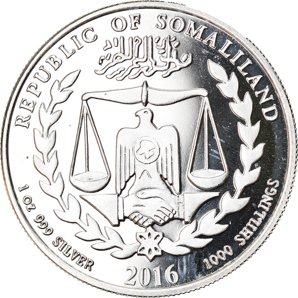 Münze, Somaliland, Year of the Monkey, 1000 Shillings, 2016, STGL, Silber
