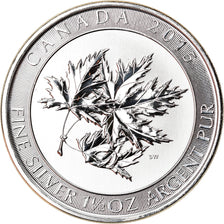 Moneta, Canada, Elizabeth II, Maple Leaves, 8 Dollars, 2015, 1-1/2 Oz, FDC