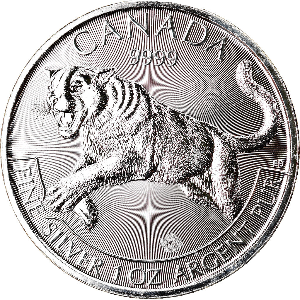 Moneta, Canada, Elizabeth II, Cougar, 5 Dollars, 2016, 1 Oz, FDC, Argento