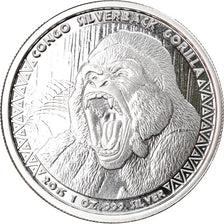 Moneta, Repubblica del Congo, Congo Silverback Gorilla, 5000 Francs CFA, 2015