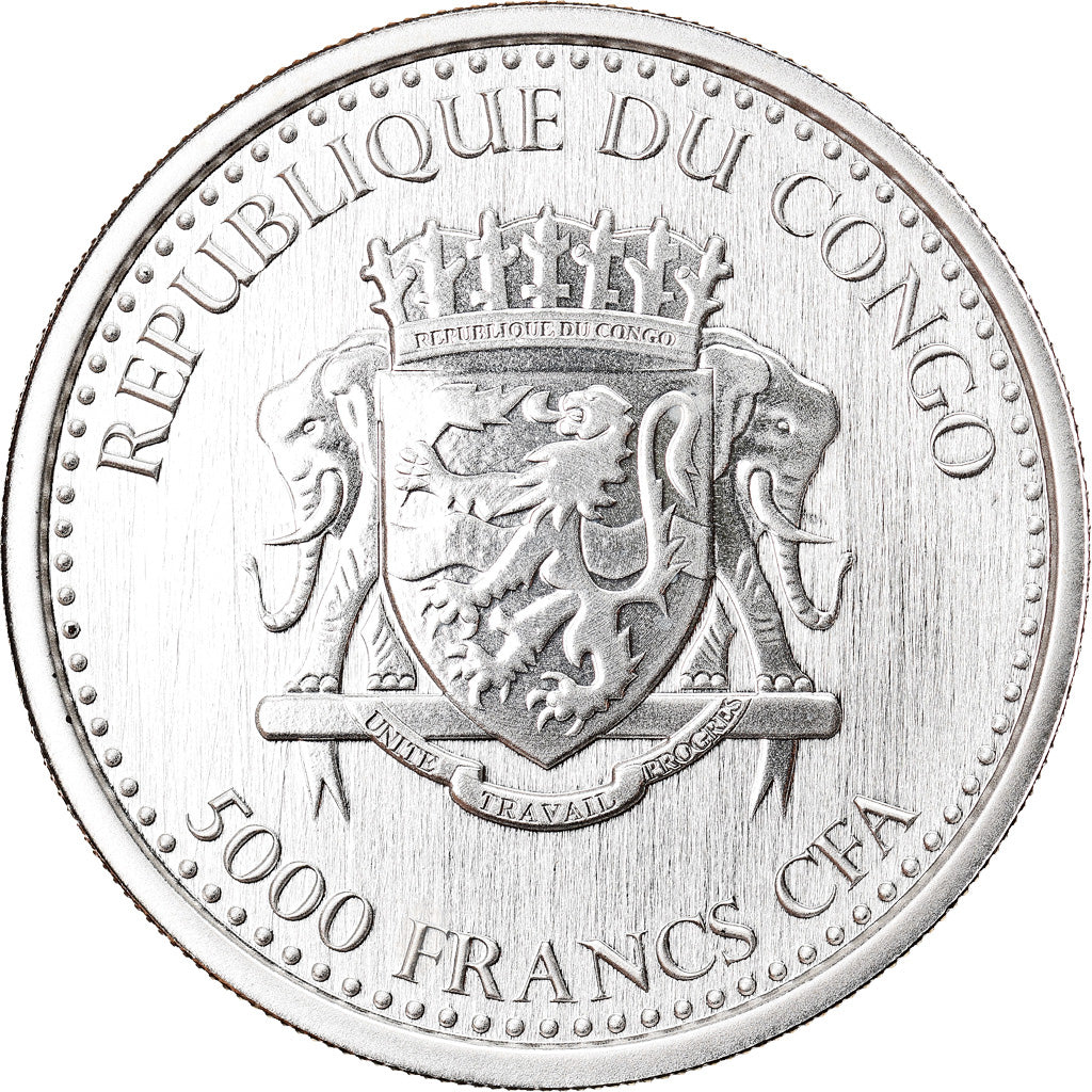 Moneta, Repubblica del Congo, Congo Silverback Gorilla, 5000 Francs CFA, 2015