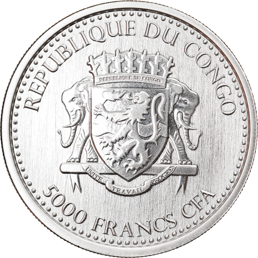Moneta, Repubblica del Congo, Congo Silverback Gorilla, 5000 Francs CFA, 2015