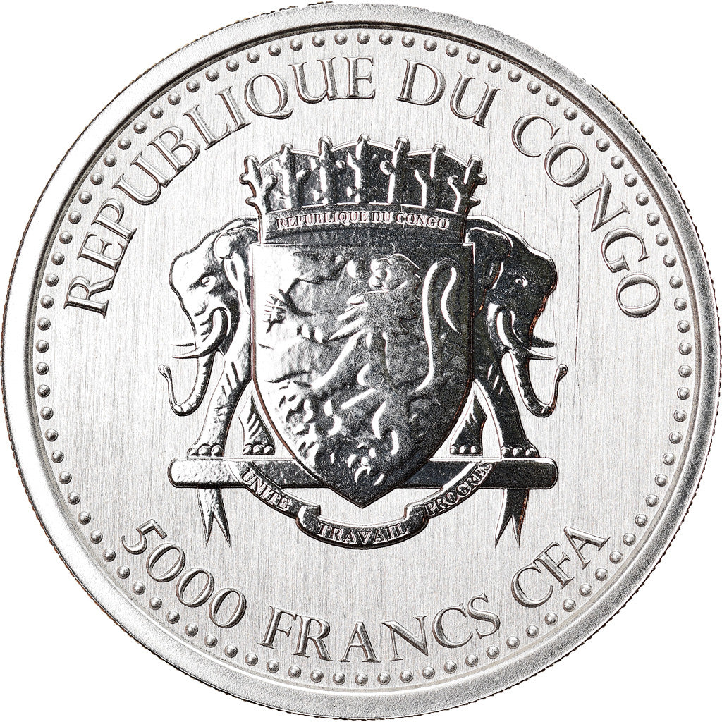 Moneta, Repubblica del Congo, Congo Silverback Gorilla, 5000 Francs CFA, 2018