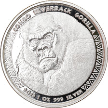 Münze, Congo Republic, Congo Silverback Gorilla, 5000 Francs CFA, 2018, STGL