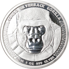 Moneta, Repubblica del Congo, Congo Silverback Gorilla, 5000 Francs CFA, 2016