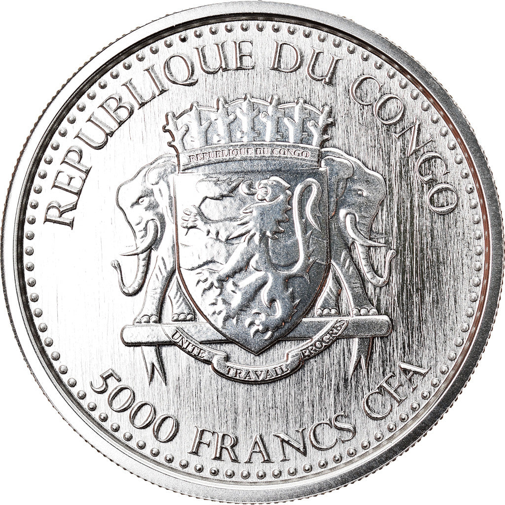 Moneta, Repubblica del Congo, Congo Silverback Gorilla, 5000 Francs CFA, 2016