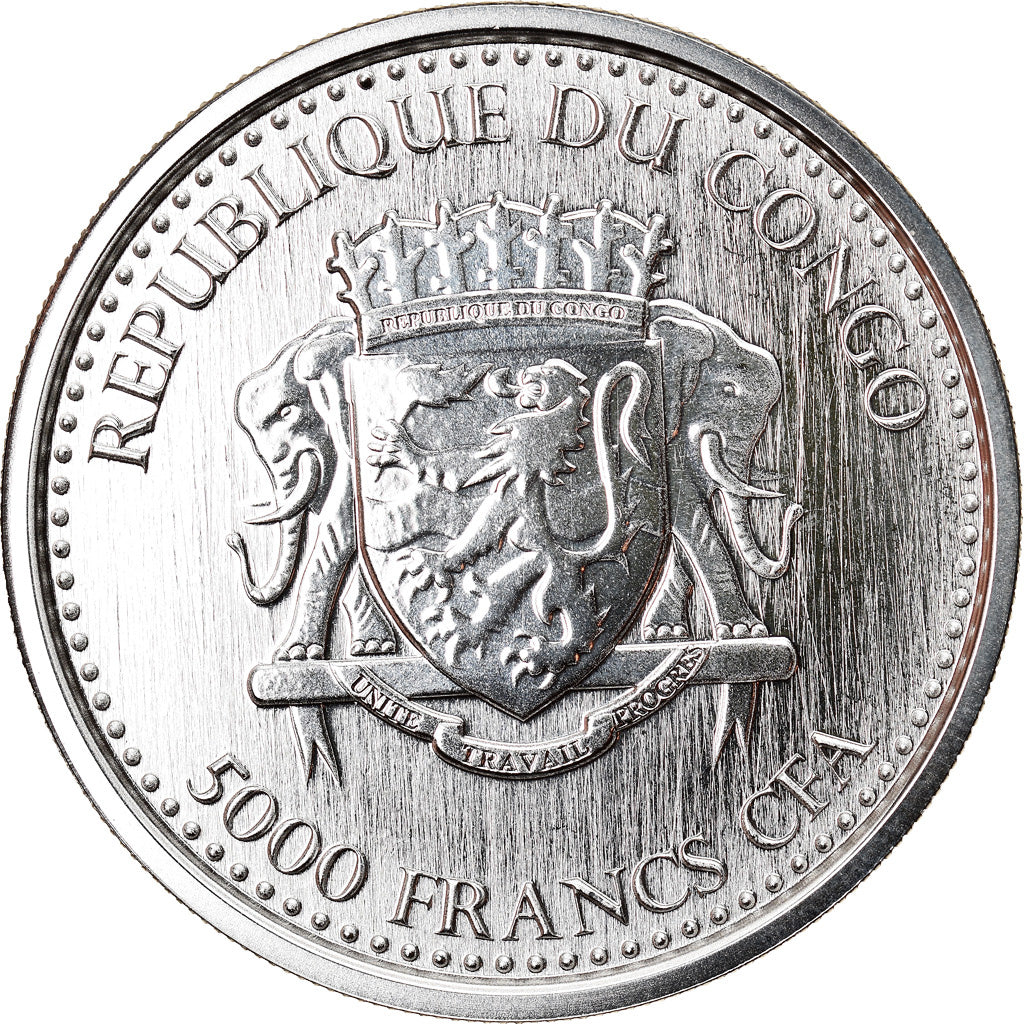Moneda, República del Congo, Congo Silverback Gorilla, 5000 Francs CFA, 2016