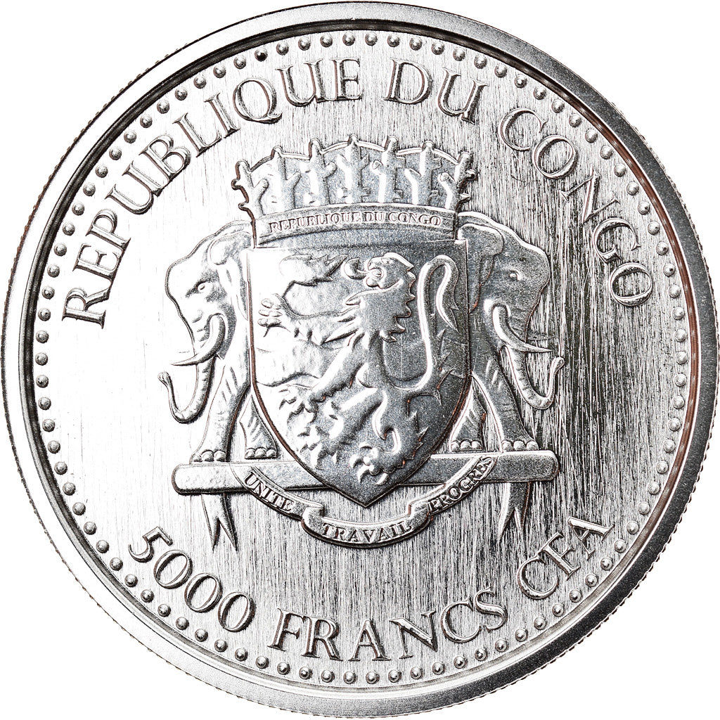 Moeda, República do Congo, Congo Silverback Gorilla, 5000 Francs CFA, 2016