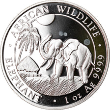 Moneta, Somalia, Elephant, 100 Shillings, 2017, 1 Oz, FDC, Argento