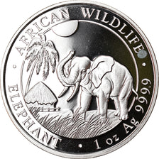 Münze, Somalia, Elephant, 100 Shillings, 2017, 1 Oz, STGL, Silber