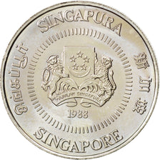 Münze, Singapur, 50 Cents, 1988, UNZ, Copper-nickel, KM:53.1