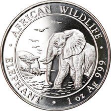Moneta, Somalia, Elephant, 100 Shillings, 2010, 1 Oz, FDC, Argento
