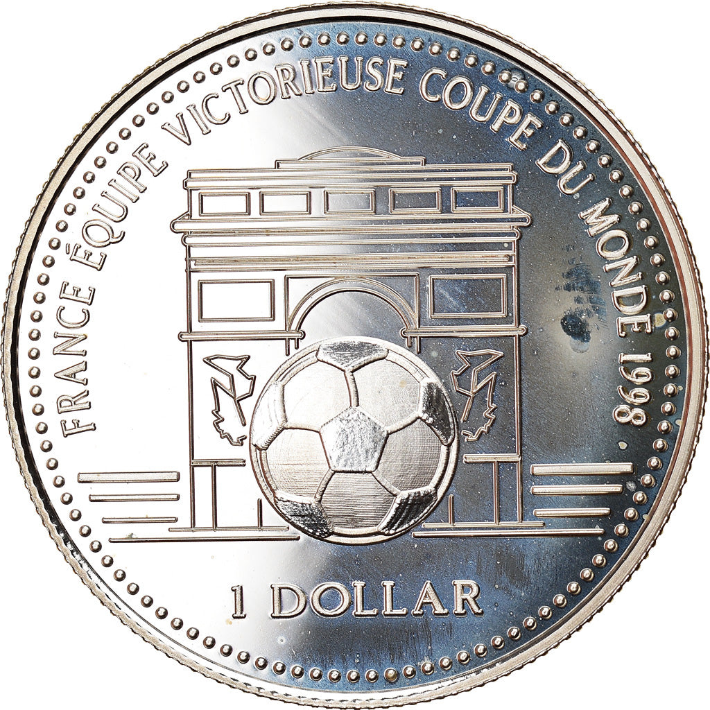 Moneta, Wyspy Cooka, World Cup France 1998, 1 Dollar, 1998, MS(65-70)