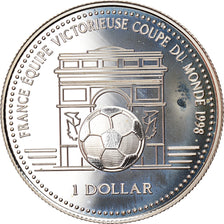 Moneta, Wyspy Cooka, World Cup France 1998, 1 Dollar, 1998, MS(65-70)
