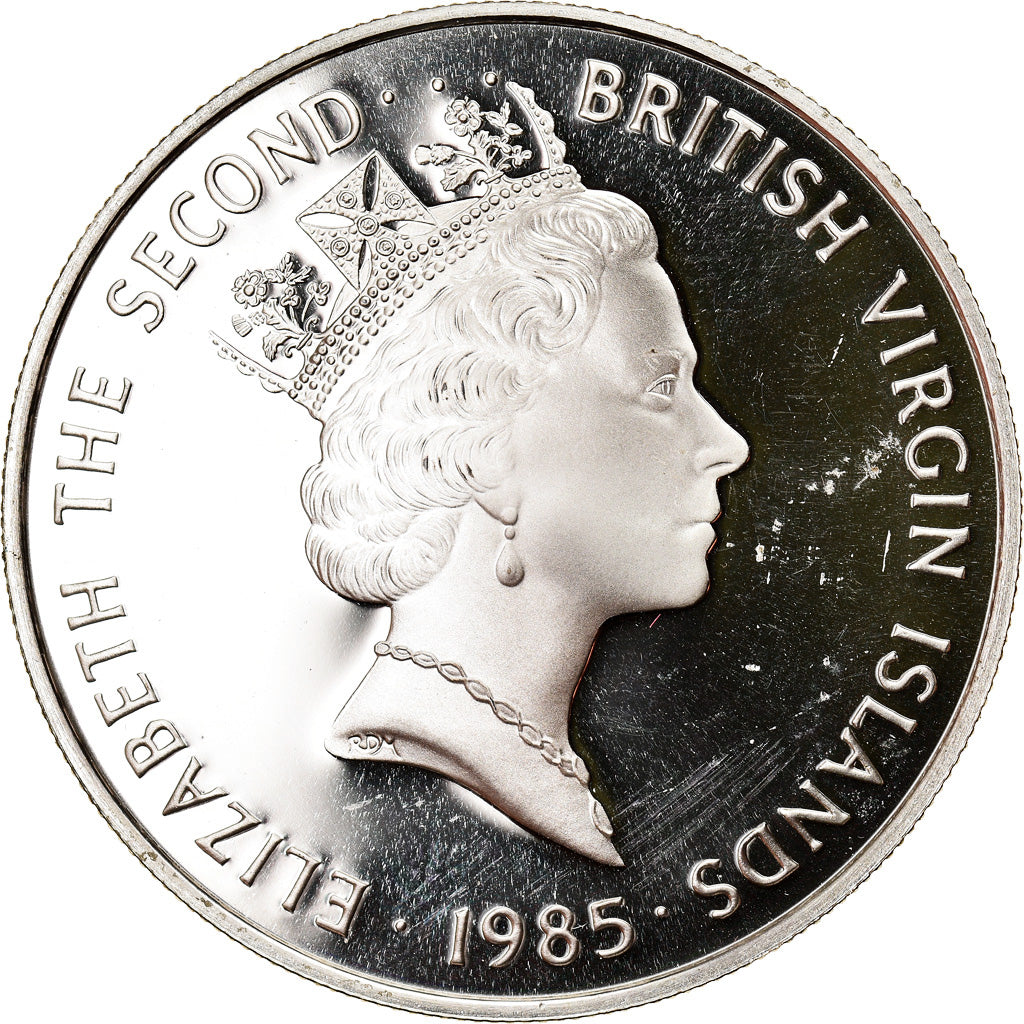 Moneta, ISOLE VERGINI BRITANNICHE, Elizabeth II, 20 Dollars, 1985, Franklin