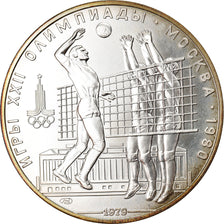 Coin, Russia, Volleyball, 10 Roubles, 1979, MS(65-70), Silver, KM:169