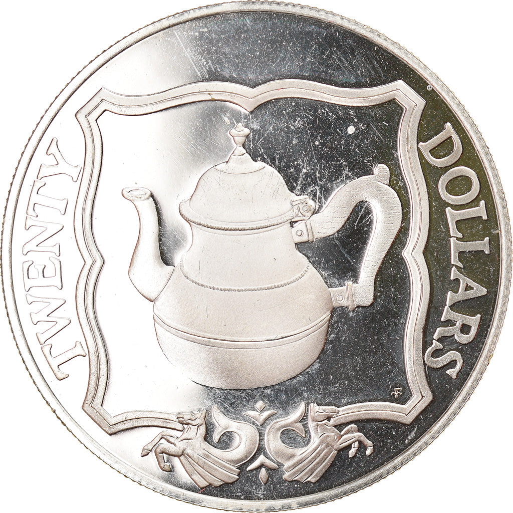 Monnaie, BRITISH VIRGIN ISLANDS, Elizabeth II, Teapot, 20 Dollars, 1985