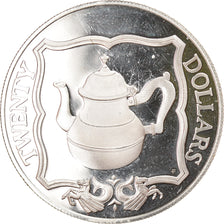Monnaie, BRITISH VIRGIN ISLANDS, Elizabeth II, Teapot, 20 Dollars, 1985