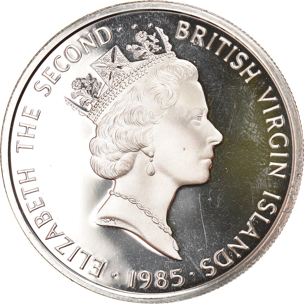Moneta, ISOLE VERGINI BRITANNICHE, Elizabeth II, Pocket Watch, 20 Dollars, 1985