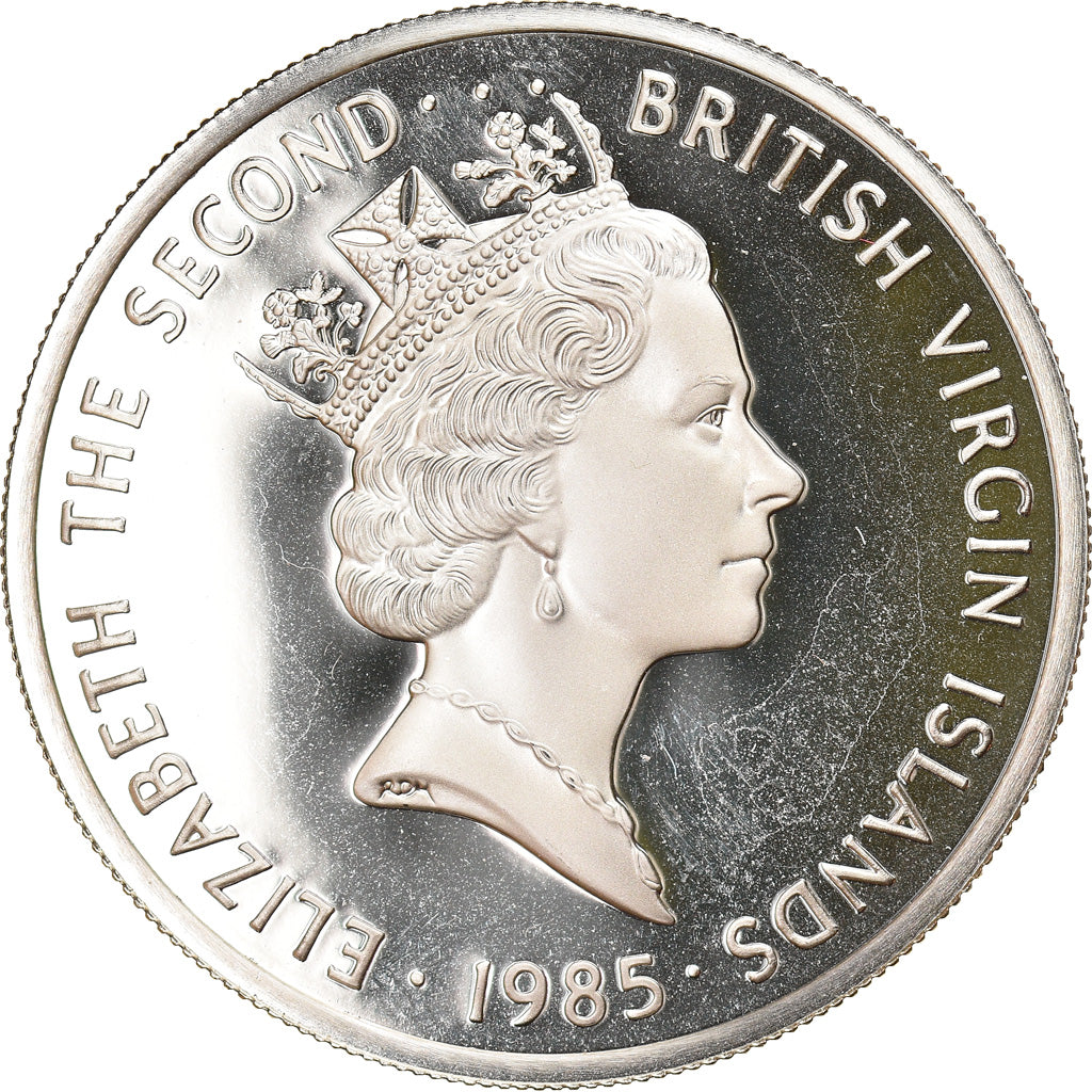 Münze, BRITISH VIRGIN ISLANDS, Elizabeth II, Sword Guillon, 20 Dollars, 1985