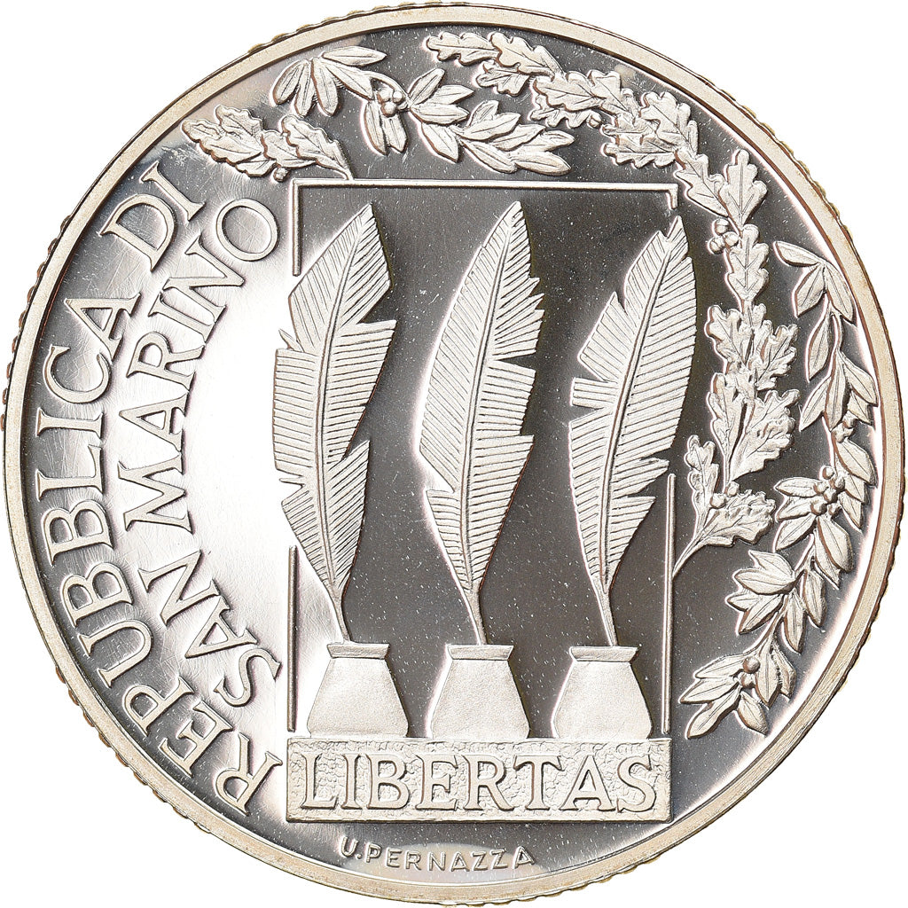 San Marino, 10 Euro, Giosuè Carducci, 2007, Rome, Proof, FDC, Zilver, KM:475