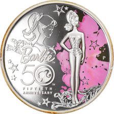 Monnaie, Tuvalu, Elizabeth II, 50th Anniversary of Barbie, Dollar, 2009, Perth