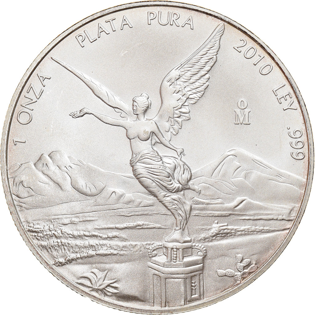 Munten, Mexico, Libertad, Onza, Troy Ounce of Silver, 2010, Mexico City, UNC-