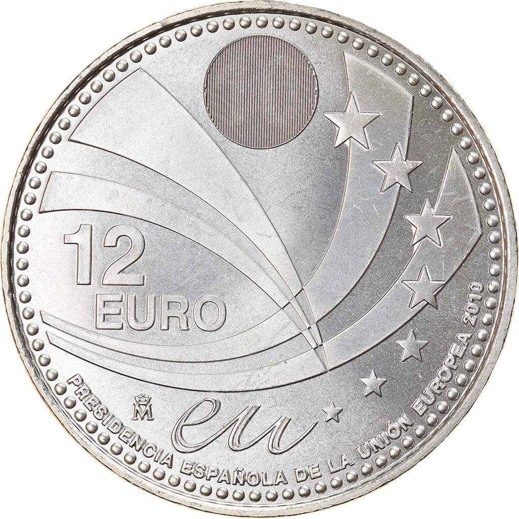 Spagna, 12 Euro, Spanish Presidency of the EU, 2010, Madrid, SPL+, Argento