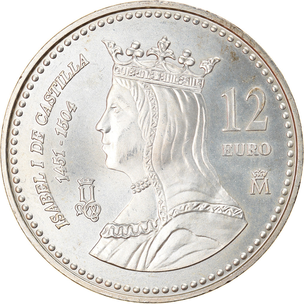 Spanien, 12 Euro, Isabel I, 2004, Madrid, VZ+, Silber, KM:1095