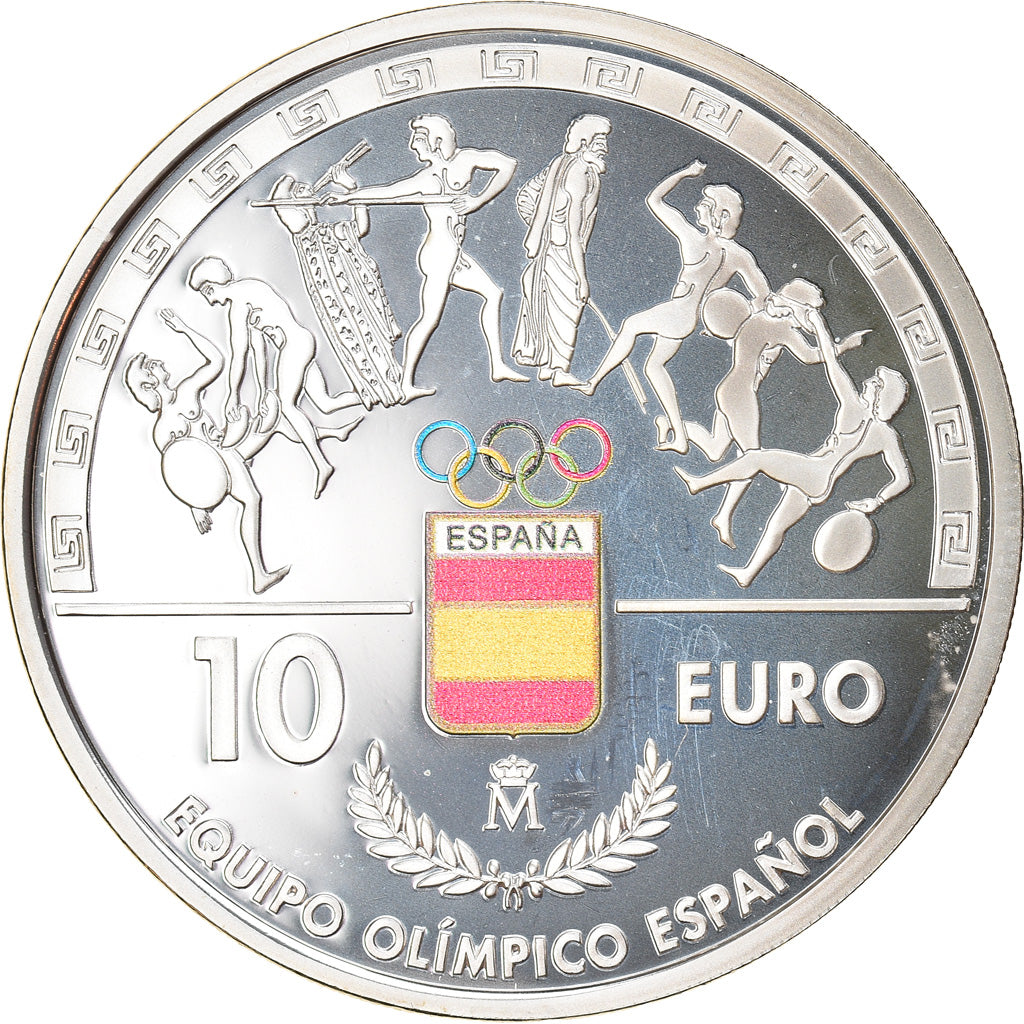 Spagna, 10 Euro, Spanish Olympic Team, 2016, Madrid, Proof, FDC, Argento