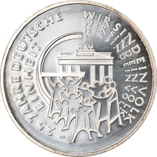 Deutschland, 25 Euro, German Reunification, 2015, Stuttgart, UNZ+, Silber