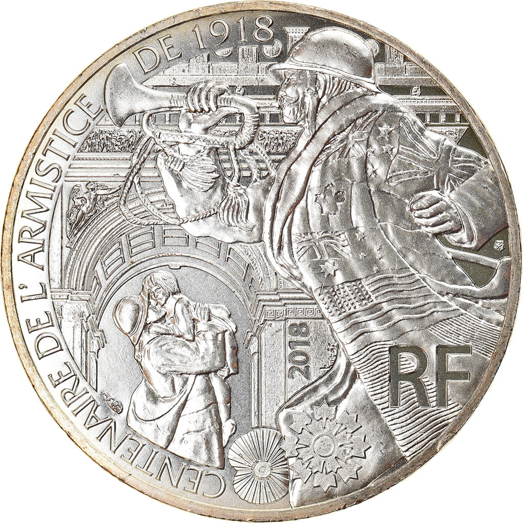 Frankreich, 10 Euro, Centenaire de l'Armistice, 2018, STGL, Silber