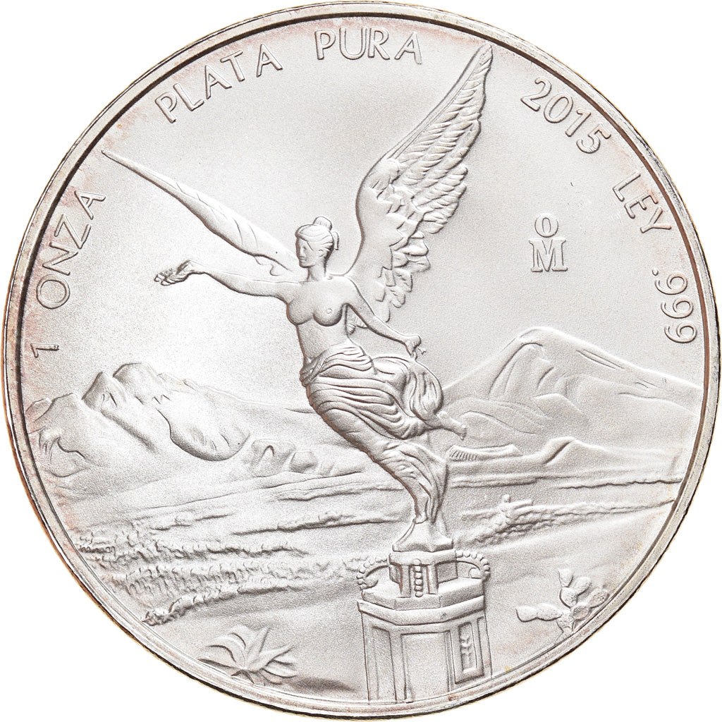 Munten, Mexico, Libertad, Onza, Troy Ounce of Silver, 2015, Mexico City, FDC