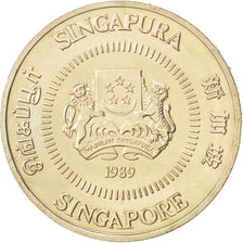 Coin, Singapore, 50 Cents, 1989, MS(63), Copper-nickel, KM:53.2