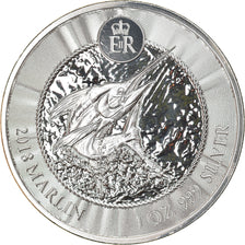 Coin, Cayman Islands, Elizabeth II, Marlin, Dollar, 2018, 1 Oz, MS(65-70)