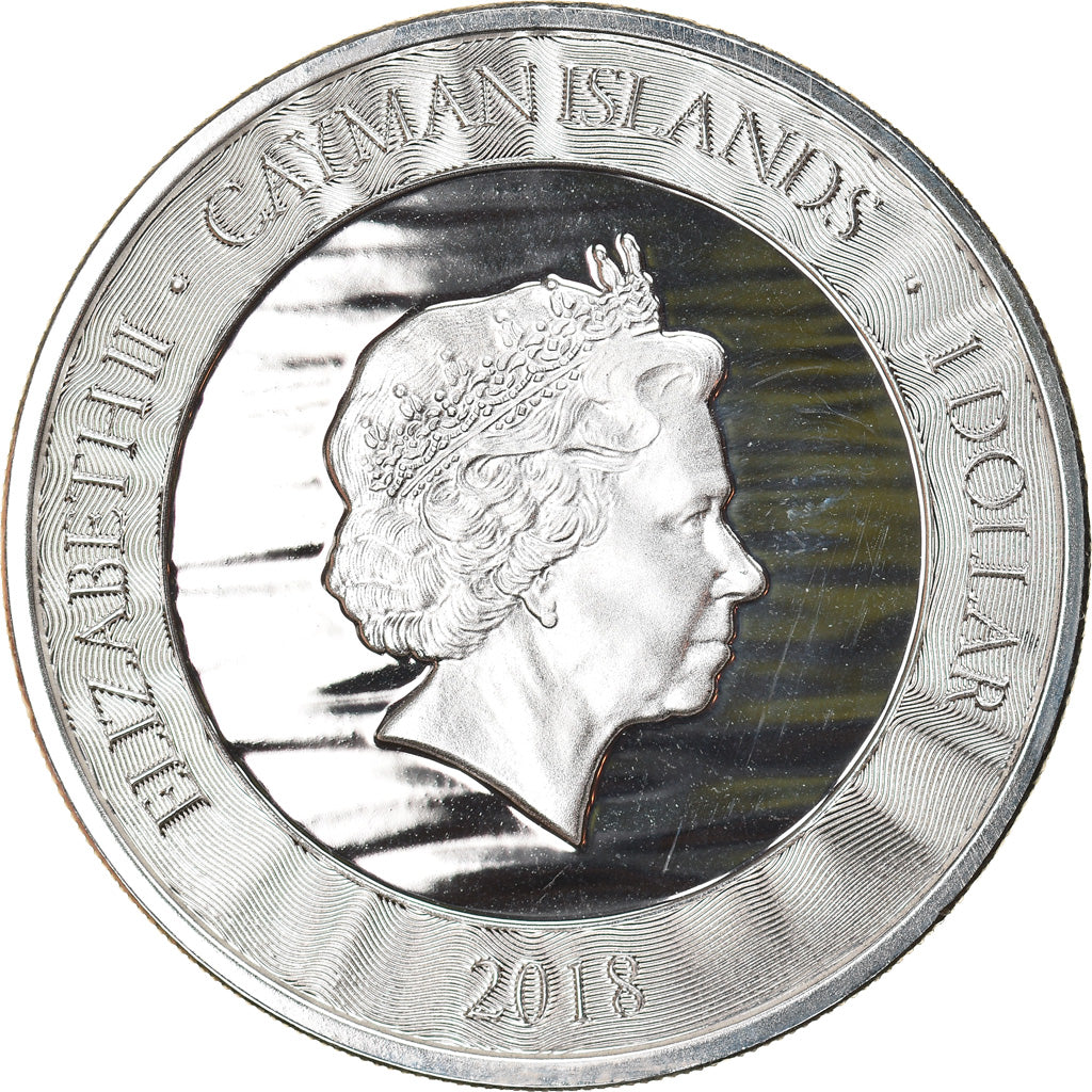 Coin, Cayman Islands, Elizabeth II, Marlin, Dollar, 2018, 1 Oz, MS(65-70)