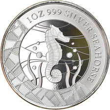 Moneta, Samoa, Seahorse, 2 Tala, 2018, 1 Oz, FDC, Argento