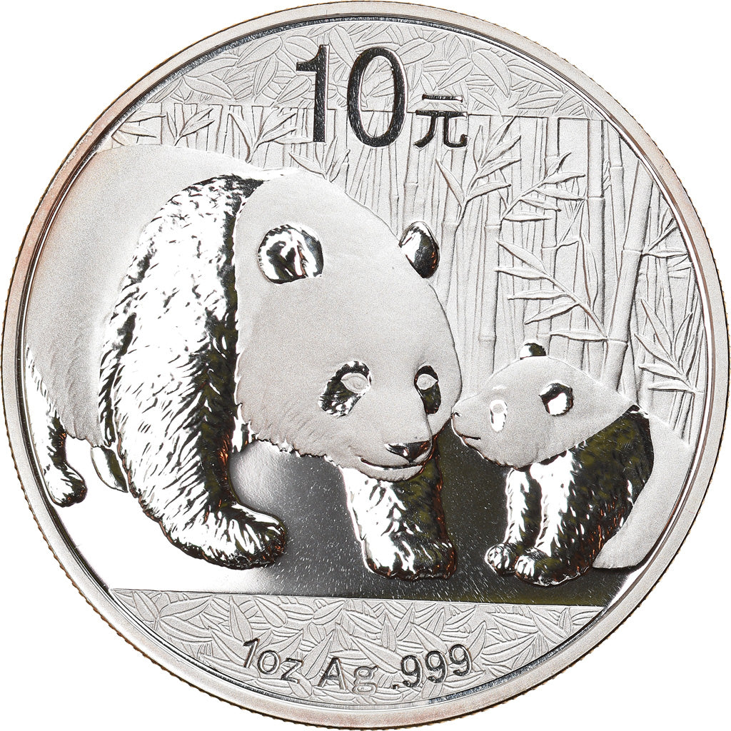 Monnaie, CHINA, PEOPLE'S REPUBLIC, Panda, 10 Yüan, 2011, 1 Oz, FDC, Argent