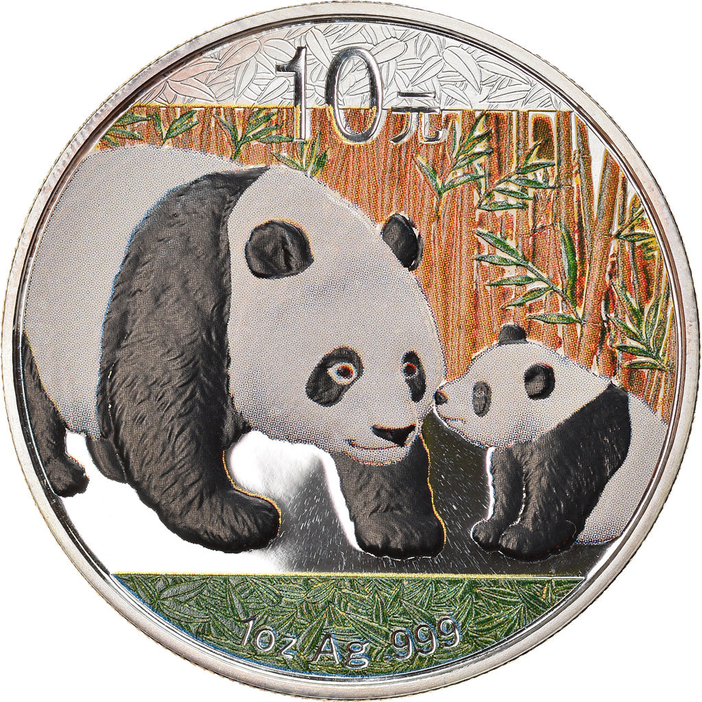 Moneta, CHIŃSKA REPUBLIKA LUDOWA, Panda, 10 Yüan, 2011, Colourized, MS(65-70)