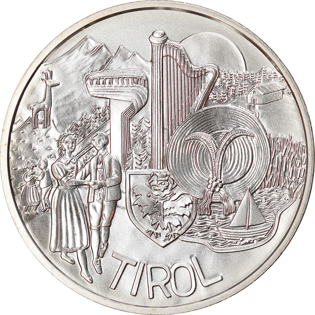 Austria, 10 Euro, Tirol, 2014, Vienna, FDC, Argento
