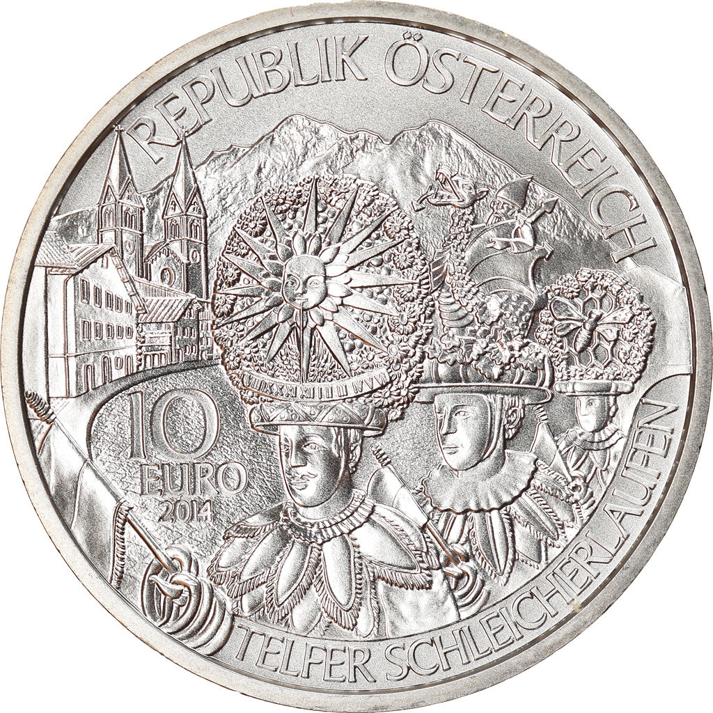 Austria, 10 Euro, Tirol, 2014, Vienna, FDC, Argento