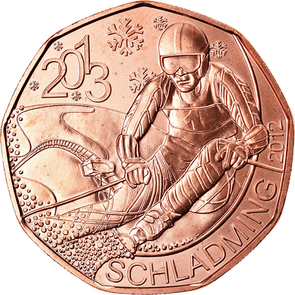 Austria, 5 Euro, Schladming 2013, 2013, Vienna, FDC, Rame