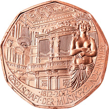 Autriche, 5 Euro, Society of Music Lovers, 2012, Vienna, FDC, Cuivre
