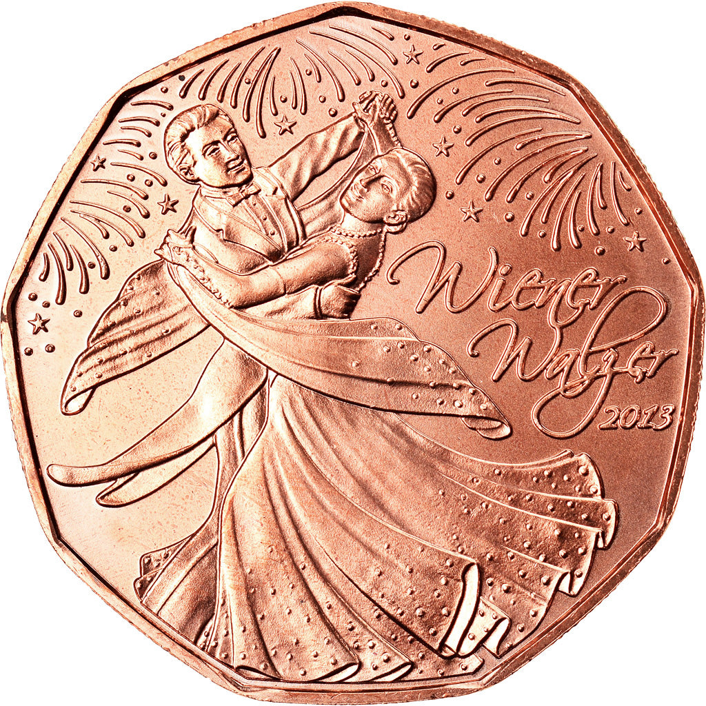 Austria, 5 Euro, Viennese Waltz, 2013, Vienna, FDC, Rame