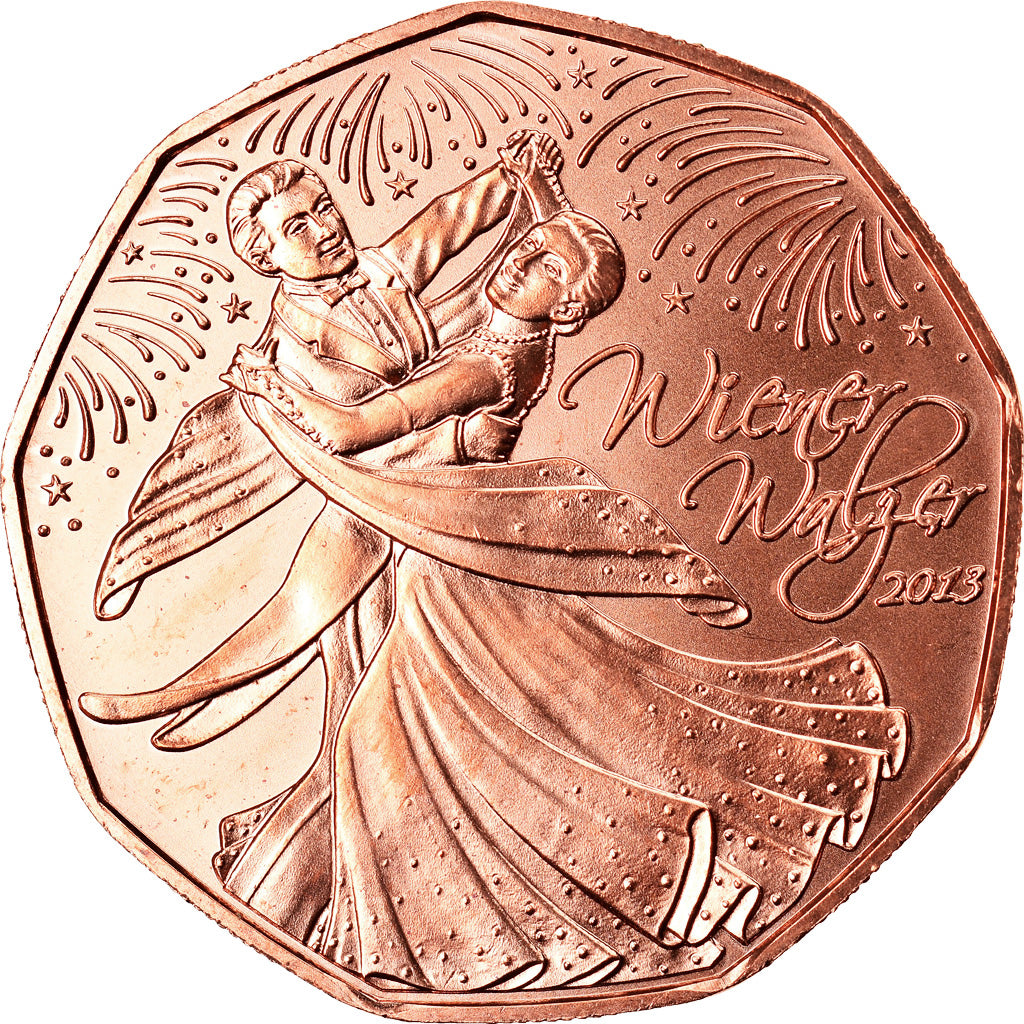 Österreich, 5 Euro, Viennese Waltz, 2013, Vienna, STGL, Kupfer