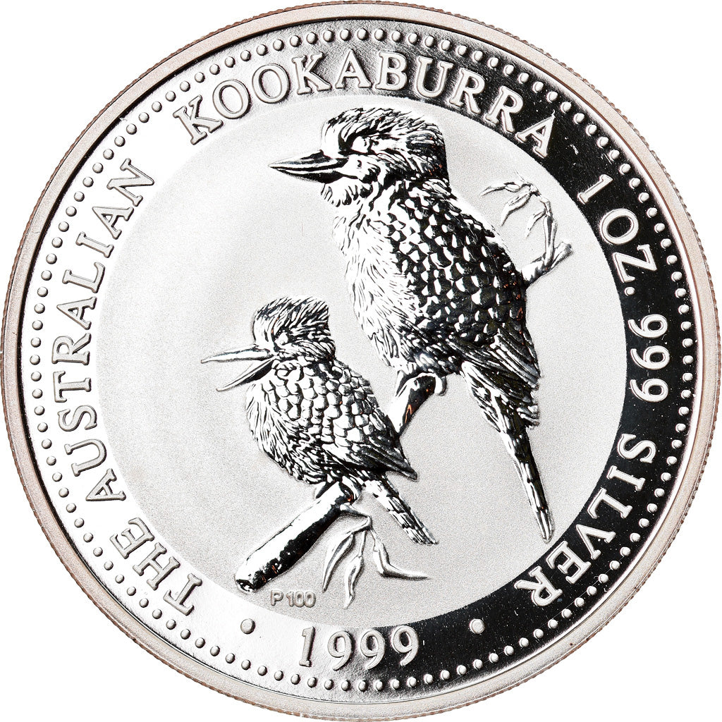 Moneta, Australia, Elizabeth II, Australian Kookaburra, Dollar, 1999, 1 Oz, FDC