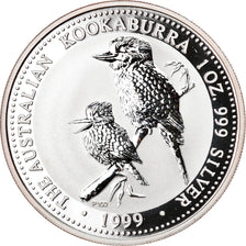 Moneta, Australia, Elizabeth II, Australian Kookaburra, Dollar, 1999, 1 Oz, FDC