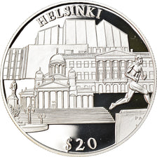 Coin, Liberia, Helsinki, 20 Dollars, 2000, MS(65-70), Silver